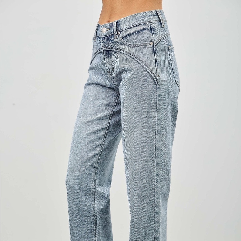 Mid Rise Straight Piping Pants - Picture 5 of 12